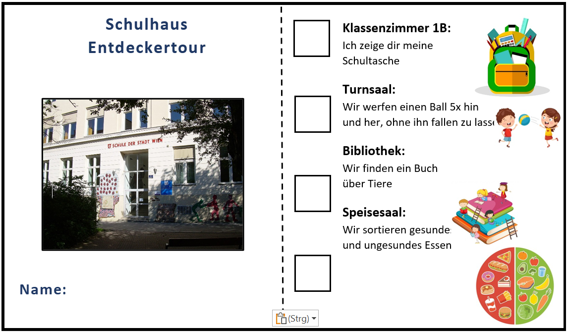 Stempelpass der Stationen beim 2. Schulbesuch